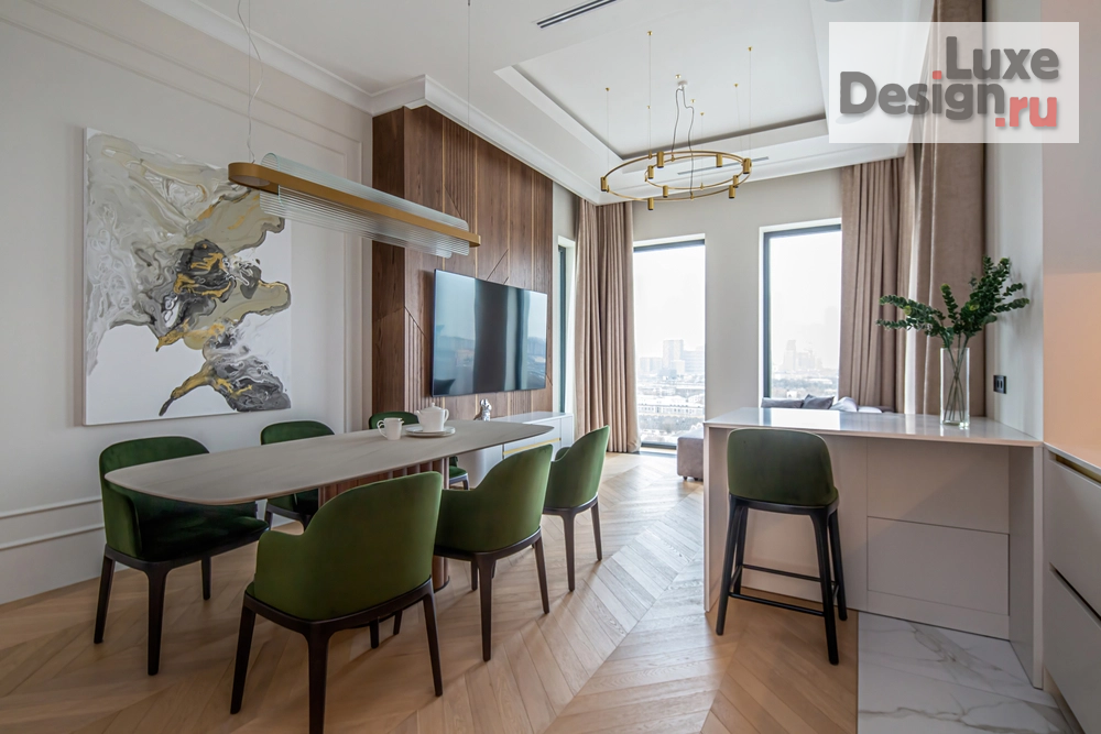 Дизайн интерьера четырехкомнатной квартиры "Реализованный проект квартиры в Неоклассике ЖК Eleven" (фото 5) от дизайнера Болдырев Артем Дизайн интерьера четырехкомнатной квартиры "Реализованный проект квартиры в Неоклассике ЖК Eleven" (фото 5)