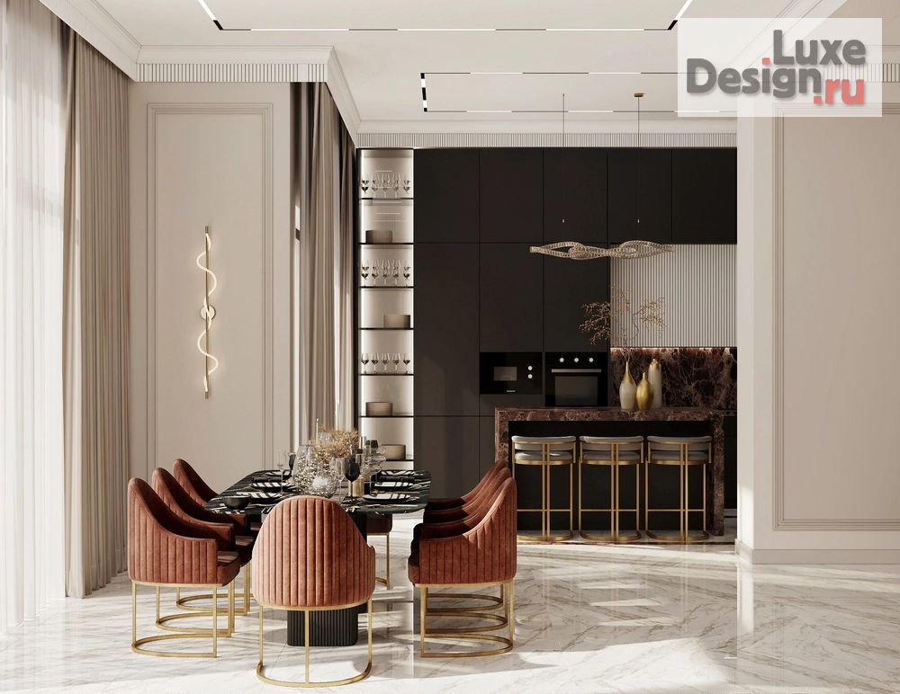 Дизайн интерьера загородного дома "Дизайн интерьера дом кп Новогорск клаб" (фото 2) от дизайнера Болдырев Артем Дизайн интерьера загородного дома "Дизайн интерьера дом кп Новогорск клаб" (фото 2)