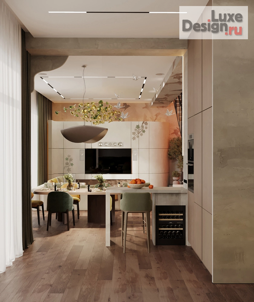 Дизайн интерьера коттеджа "Дизайн интерьера дома 250 м² в КП «Новогорск Клаб»" (фото 6)