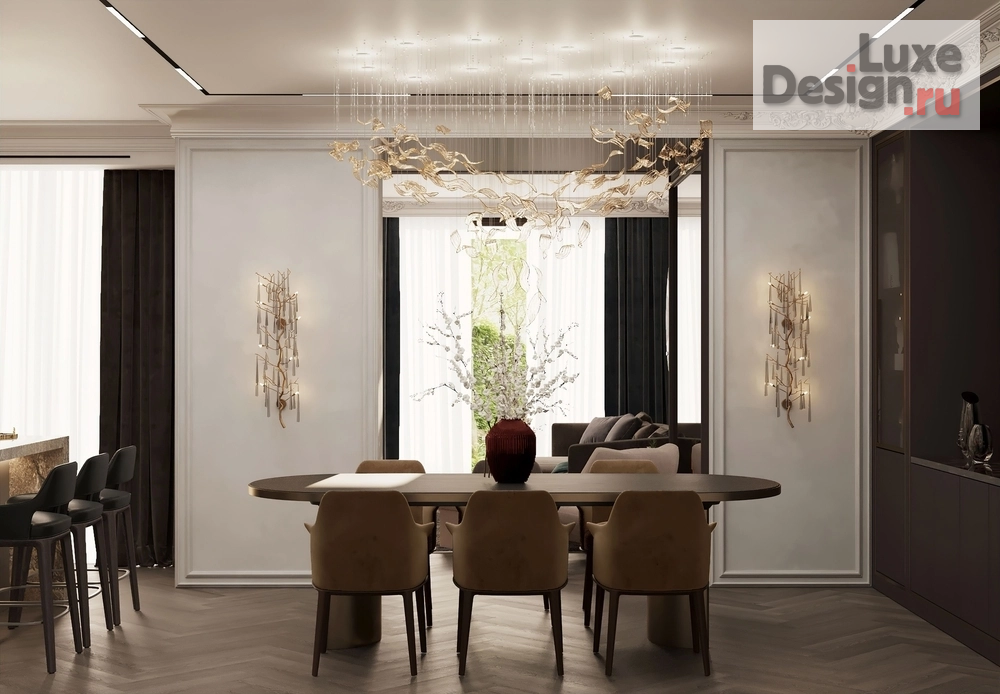 Дизайн интерьера коттеджа "Дизайн интерьера дома, коттеджный посёлок Довиль, 480 м2" (фото 7)