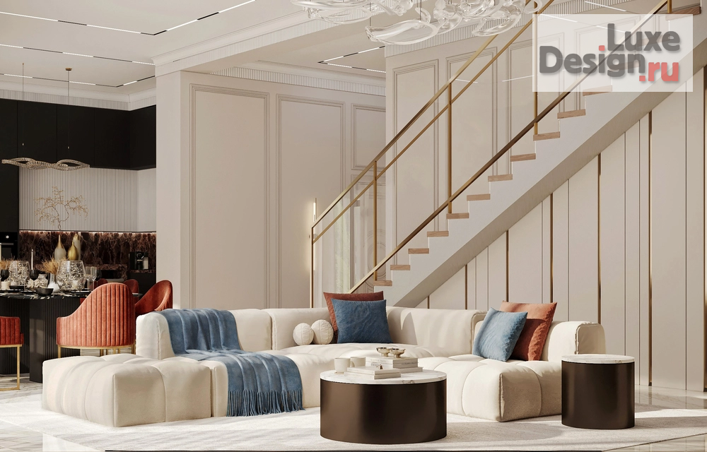 Дизайн интерьера загородного дома "Дизайн интерьера дом кп Новогорск клаб" (фото 3) от дизайнера Болдырев Артем Дизайн интерьера загородного дома "Дизайн интерьера дом кп Новогорск клаб" (фото 3)