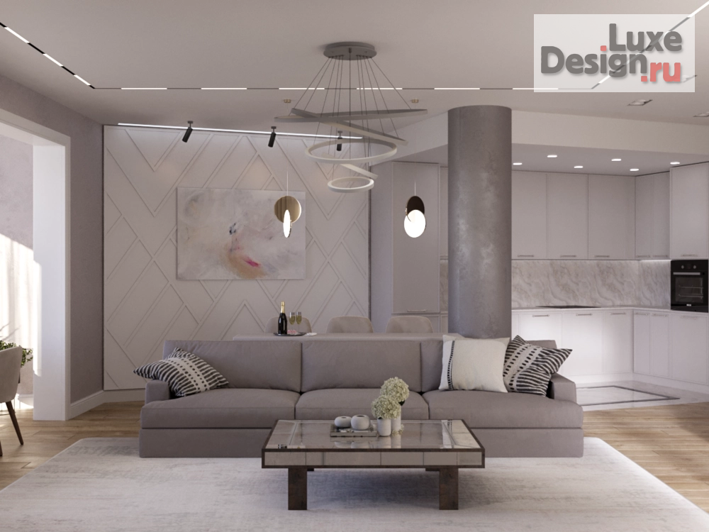 Дизайн интерьера трехкомнатной квартиры "Работа удаленно: проект квартиры в г. Геленджик" (фото 10) от дизайнера Татьяна Масленникова Дизайн интерьера трехкомнатной квартиры "Работа удаленно: проект квартиры в г. Геленджик" (фото 10)