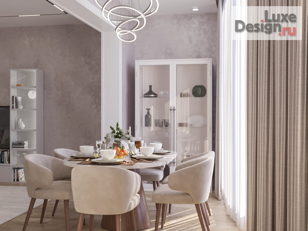 Дизайн интерьера трехкомнатной квартиры "Работа удаленно: проект квартиры в г. Геленджик" (фото 14)