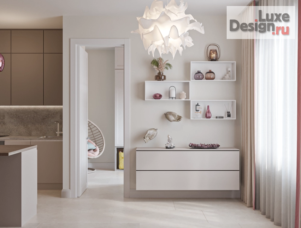 Дизайн интерьера двухкомнатной квартиры "Легкая и светлая евродвушка для творческого человека" (фото 7) от дизайнера Татьяна Масленникова Дизайн интерьера двухкомнатной квартиры "Легкая и светлая евродвушка для творческого человека" (фото 7)