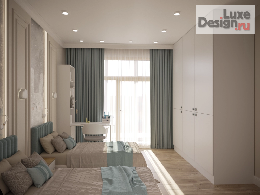 Дизайн интерьера трехкомнатной квартиры "Работа удаленно: проект квартиры в г. Геленджик" (фото 8) от дизайнера Татьяна Масленникова Дизайн интерьера трехкомнатной квартиры "Работа удаленно: проект квартиры в г. Геленджик" (фото 8)