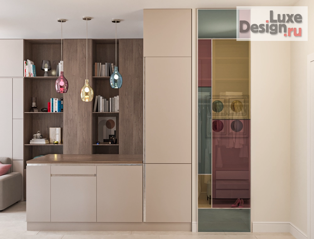 Дизайн интерьера двухкомнатной квартиры "Легкая и светлая евродвушка для творческого человека" (фото 9)