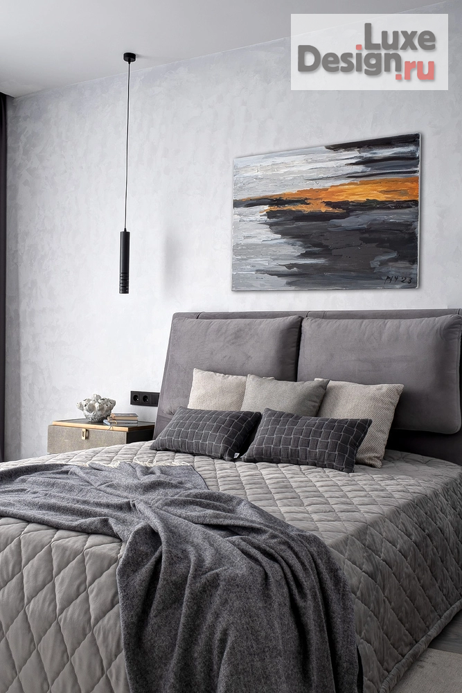 Дизайн интерьера двухкомнатной квартиры "Монохромный интерьер для холостяка Квартира в ЖК «Дискавери»" (фото 8)