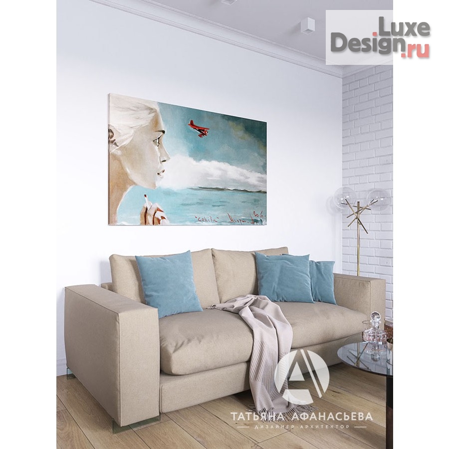 Дизайн интерьера квартиры "Сканди-стиль с бирюзой" (фото 5)