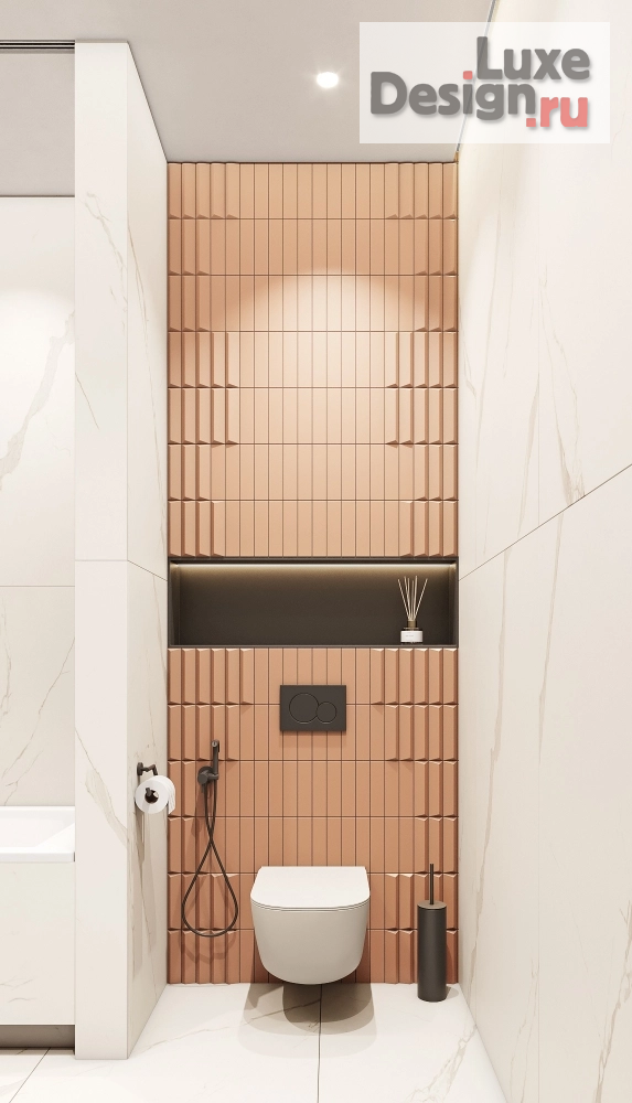 дизайн интерьера гардеробной "Мастер ванна и просторный гардероб" (фото 9)