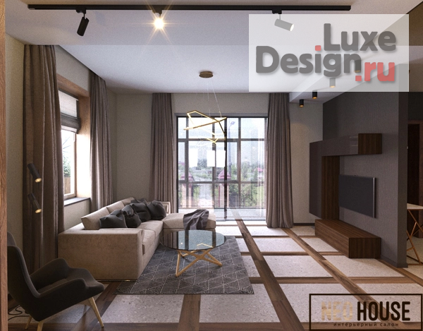 Дизайн интерьера гостиной "Стильный интерьер современной гостиной" (фото 1)