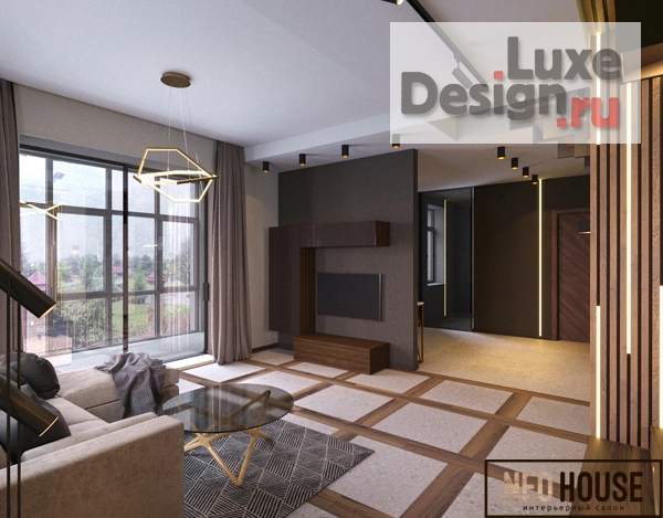 Дизайн интерьера гостиной "Стильный интерьер современной гостиной" (фото 2)