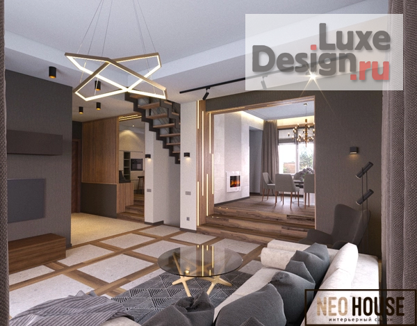 Дизайн интерьера гостиной "Стильный интерьер современной гостиной" (фото 4)