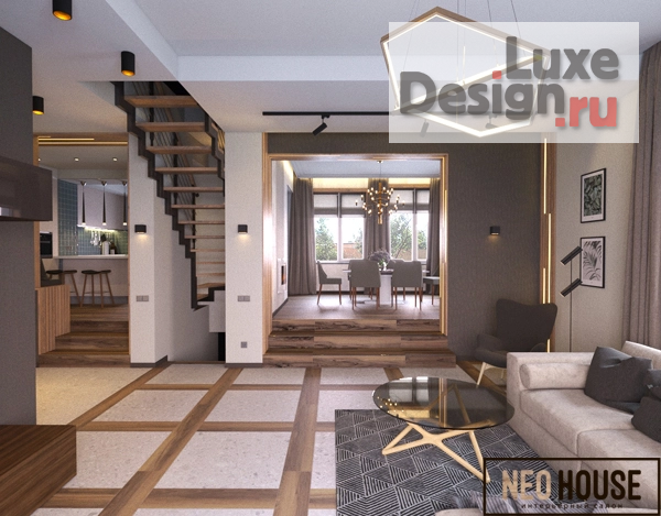 Дизайн интерьера гостиной "Стильный интерьер современной гостиной" (фото 5)