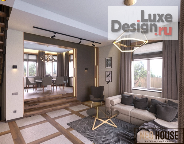 Дизайн интерьера гостиной "Стильный интерьер современной гостиной" (фото 6)