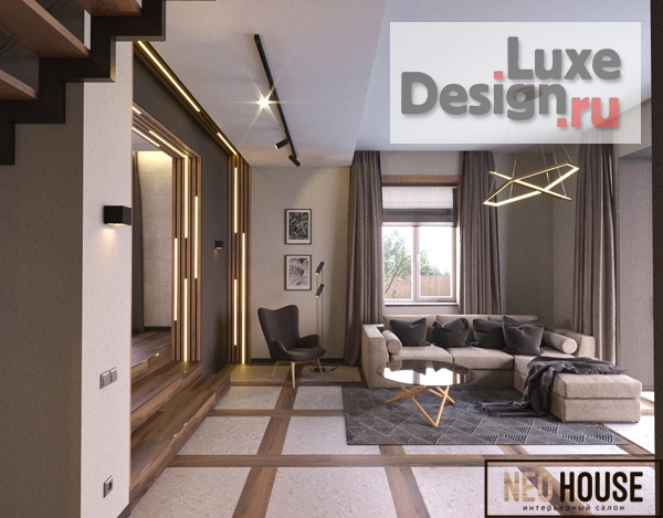 Дизайн интерьера гостиной "Стильный интерьер современной гостиной" (фото 7)