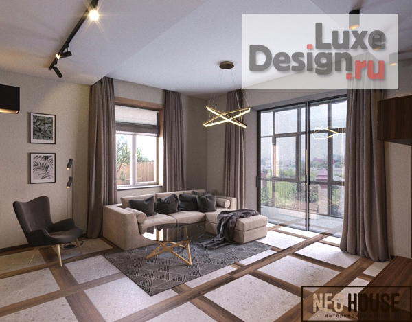 Дизайн интерьера гостиной "Стильный интерьер современной гостиной" (фото 8)