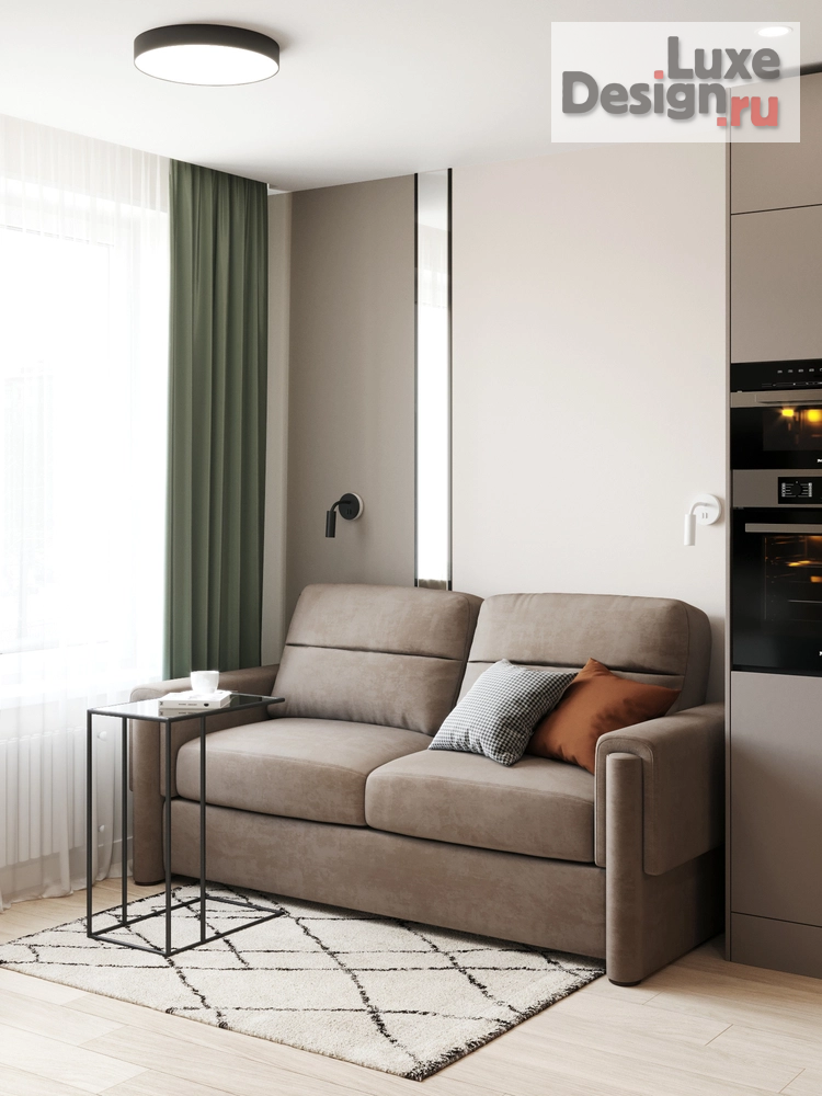 Дизайн интерьера однокомнатной квартиры "ЖК "Счастье на Семеновсой"" (фото 3)