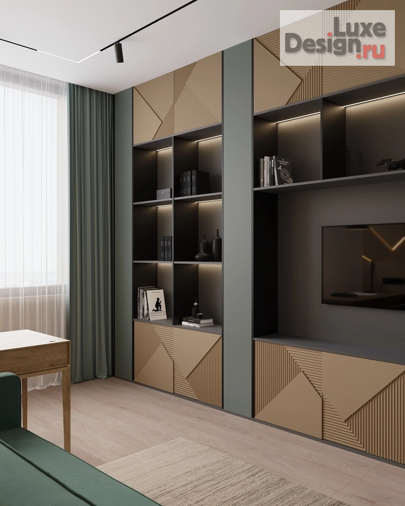 Дизайн интерьера трехкомнатной квартиры "Фактурность" (фото 24)