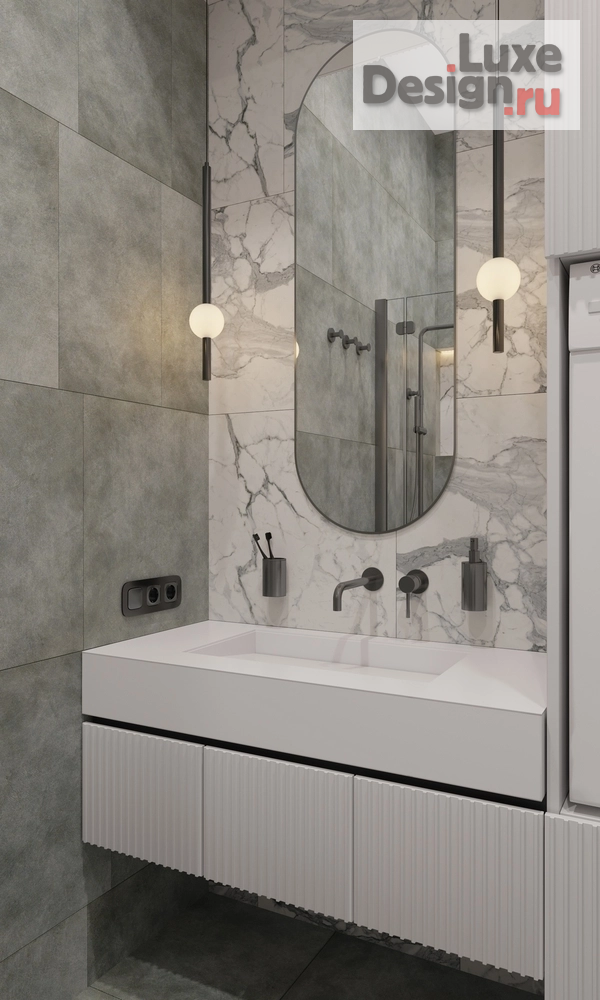 Дизайн интерьера трехкомнатной квартиры "Фактурность" (фото 21)