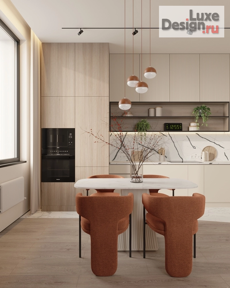 Дизайн интерьера трехкомнатной квартиры "Фактурность" (фото 7)