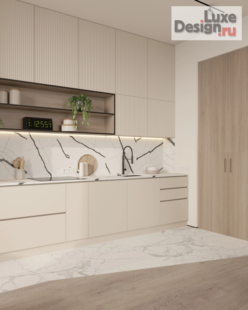 Дизайн интерьера трехкомнатной квартиры "Фактурность" (фото 8)