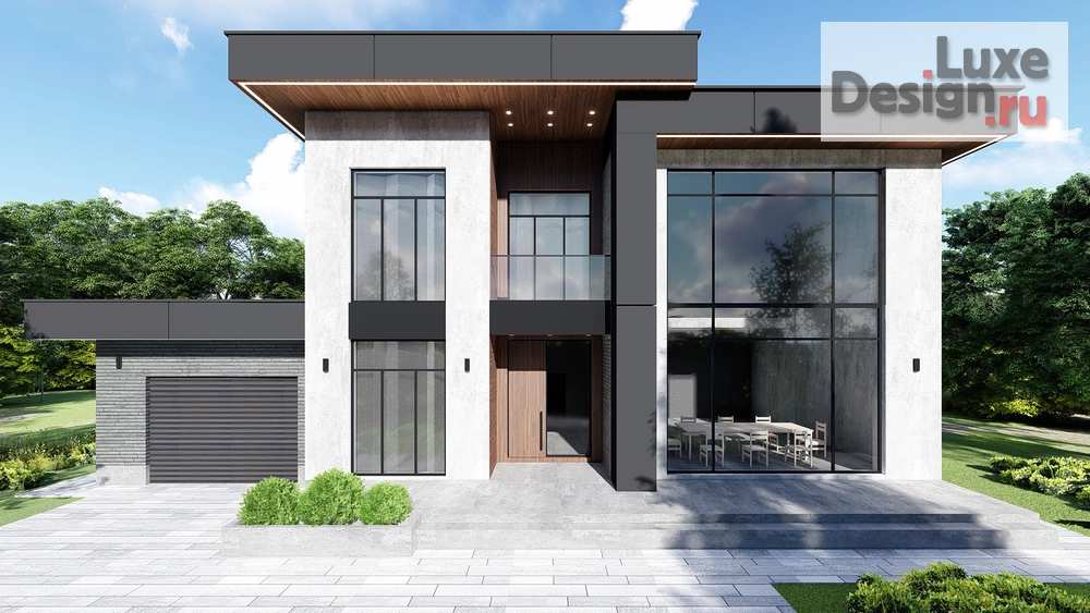 Частная архитектура "Эскизный проект фасадов коттеджа " (фото 1)