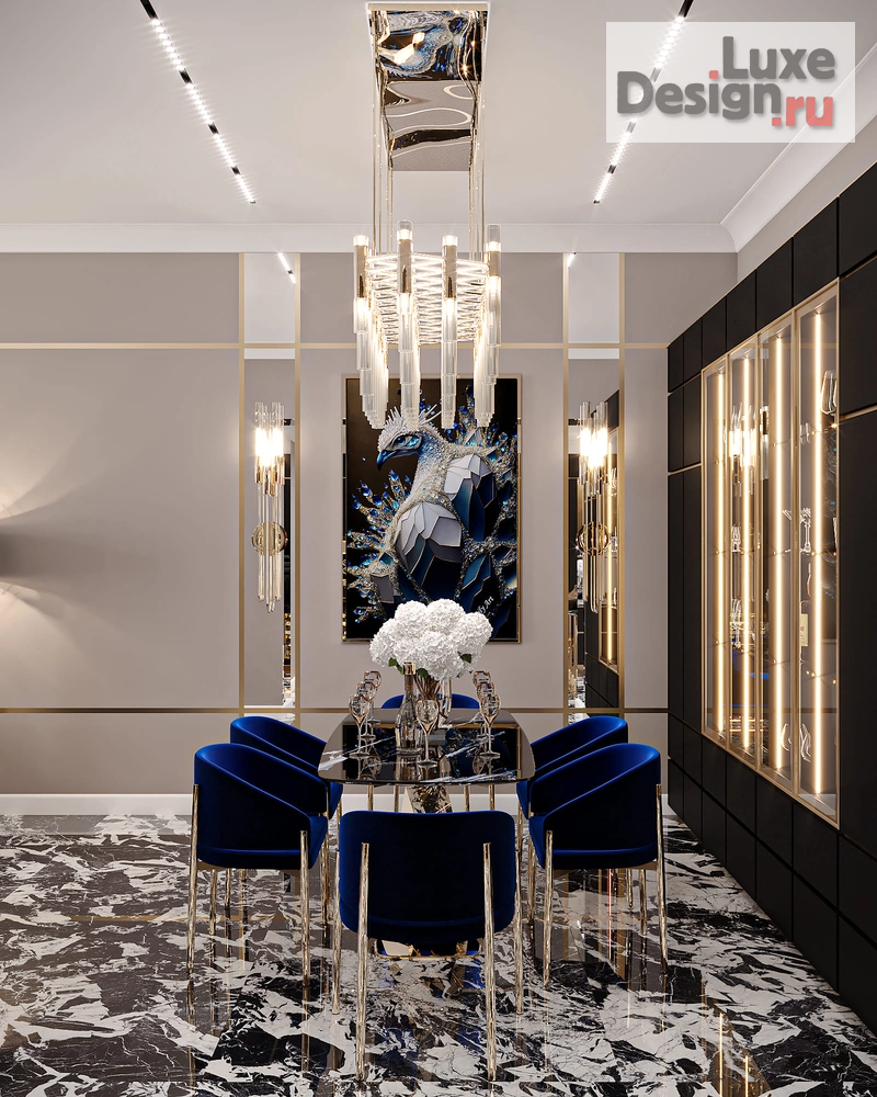 Дизайн интерьера апартаментов "BLUE INFINITY" (фото 8)