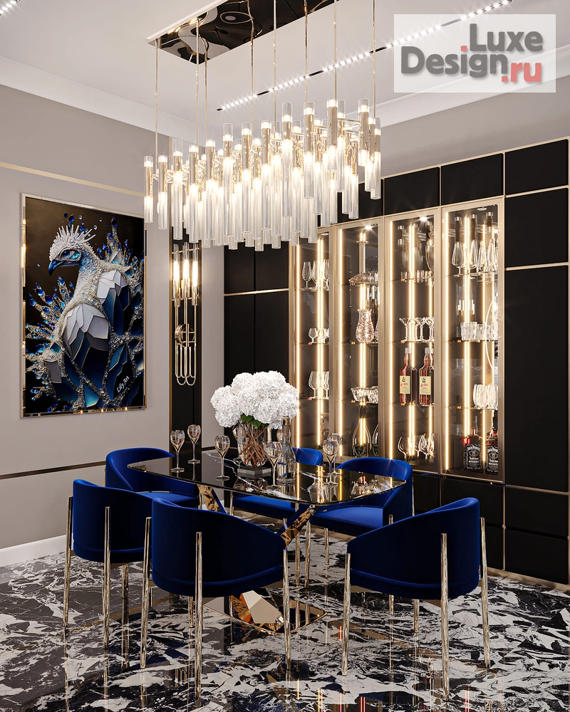 Дизайн интерьера апартаментов "BLUE INFINITY" (фото 9)