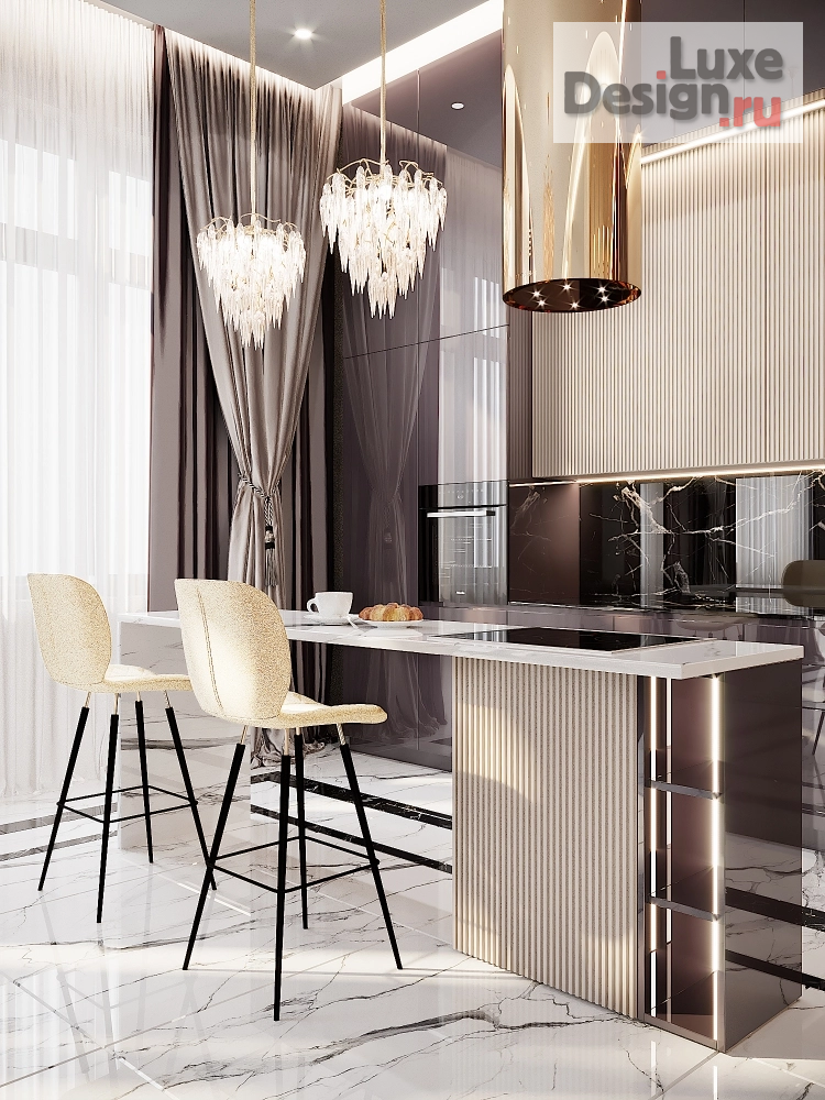 Дизайн интерьера загородного дома "Лиловый рассвет" (фото 3) от дизайнера Виталий Скрябин Дизайн интерьера загородного дома "Лиловый рассвет" (фото 3)