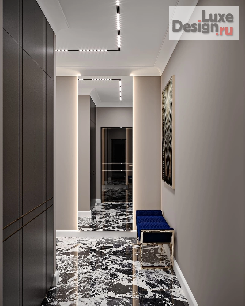 Дизайн интерьера апартаментов "BLUE INFINITY" (фото 2)