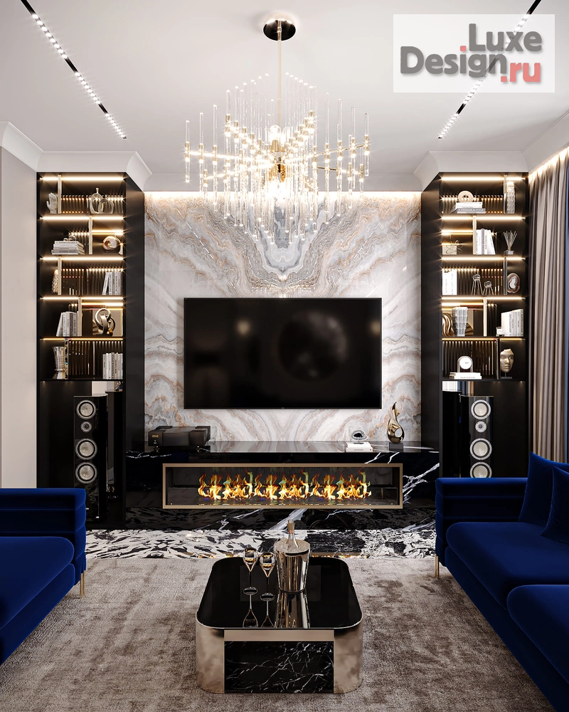 Дизайн интерьера апартаментов "BLUE INFINITY" (фото 16)