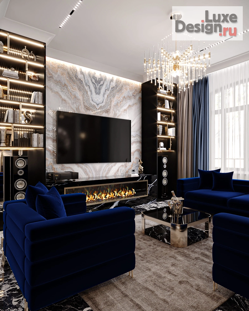 Дизайн интерьера апартаментов "BLUE INFINITY" (фото 18)