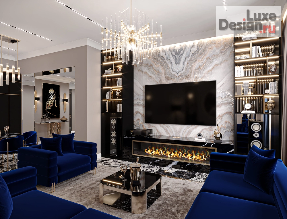 Дизайн интерьера апартаментов "BLUE INFINITY" (фото 19)