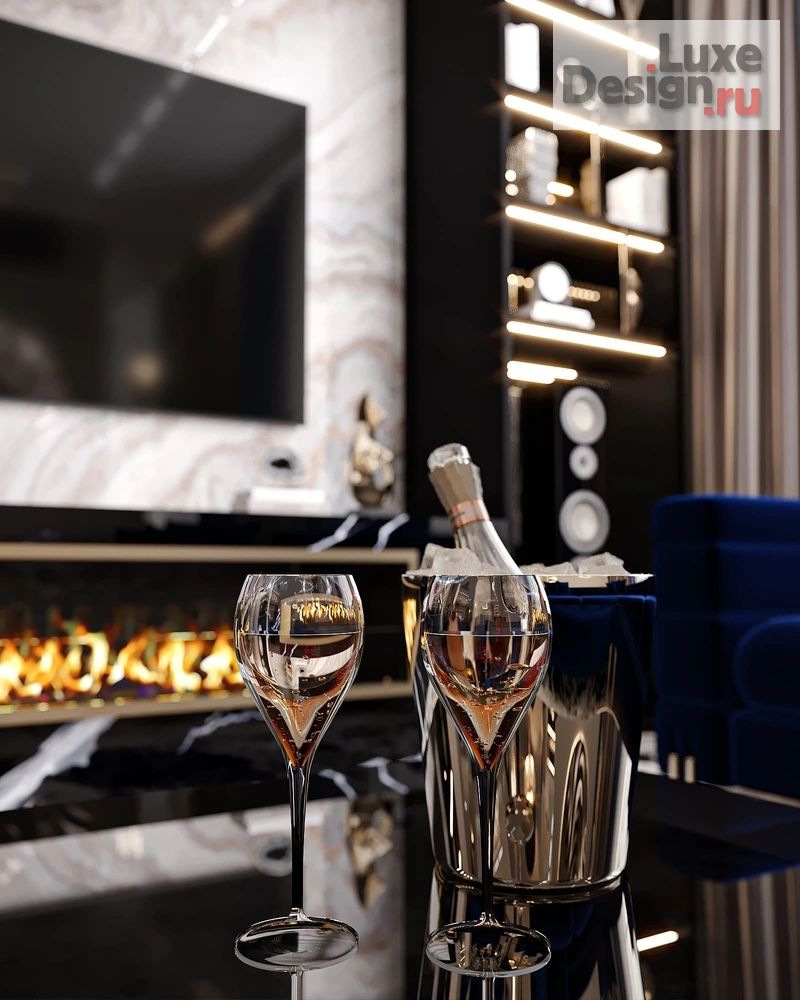 Дизайн интерьера апартаментов "BLUE INFINITY" (фото 20)