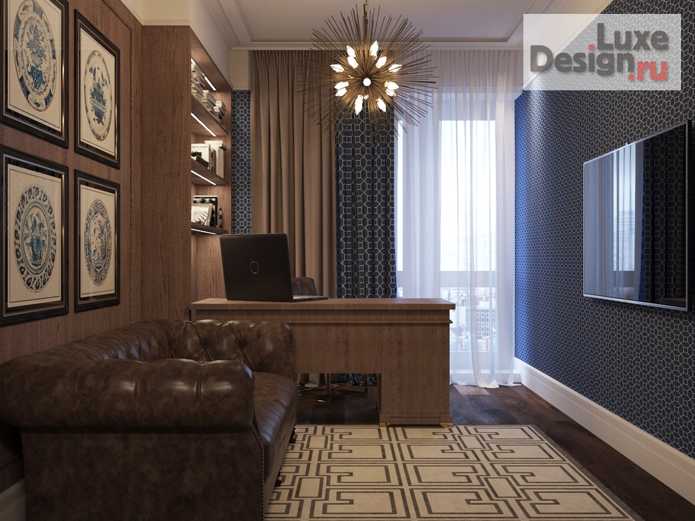 Дизайн интерьера двухкомнатной квартиры "американская стилистика 2" (фото 7) от дизайнера АФАНАСЬЕВ АЛЕКСЕЙ Дизайн интерьера двухкомнатной квартиры "американская стилистика 2" (фото 7)