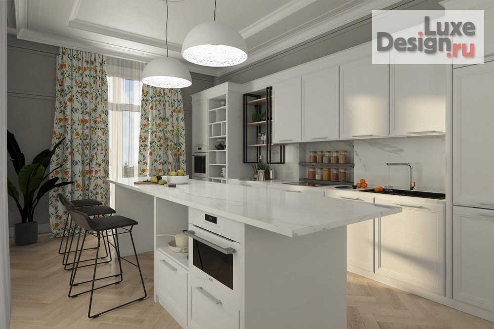 Дизайн интерьера загородного дома "кабинет " (фото 4)