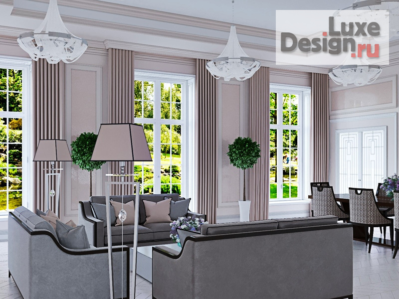 Дизайн интерьера загородного дома "Тихая гавань" (фото 1) от дизайнера Оника Ирина Николаевна Дизайн интерьера загородного дома "Тихая гавань" (фото 1)