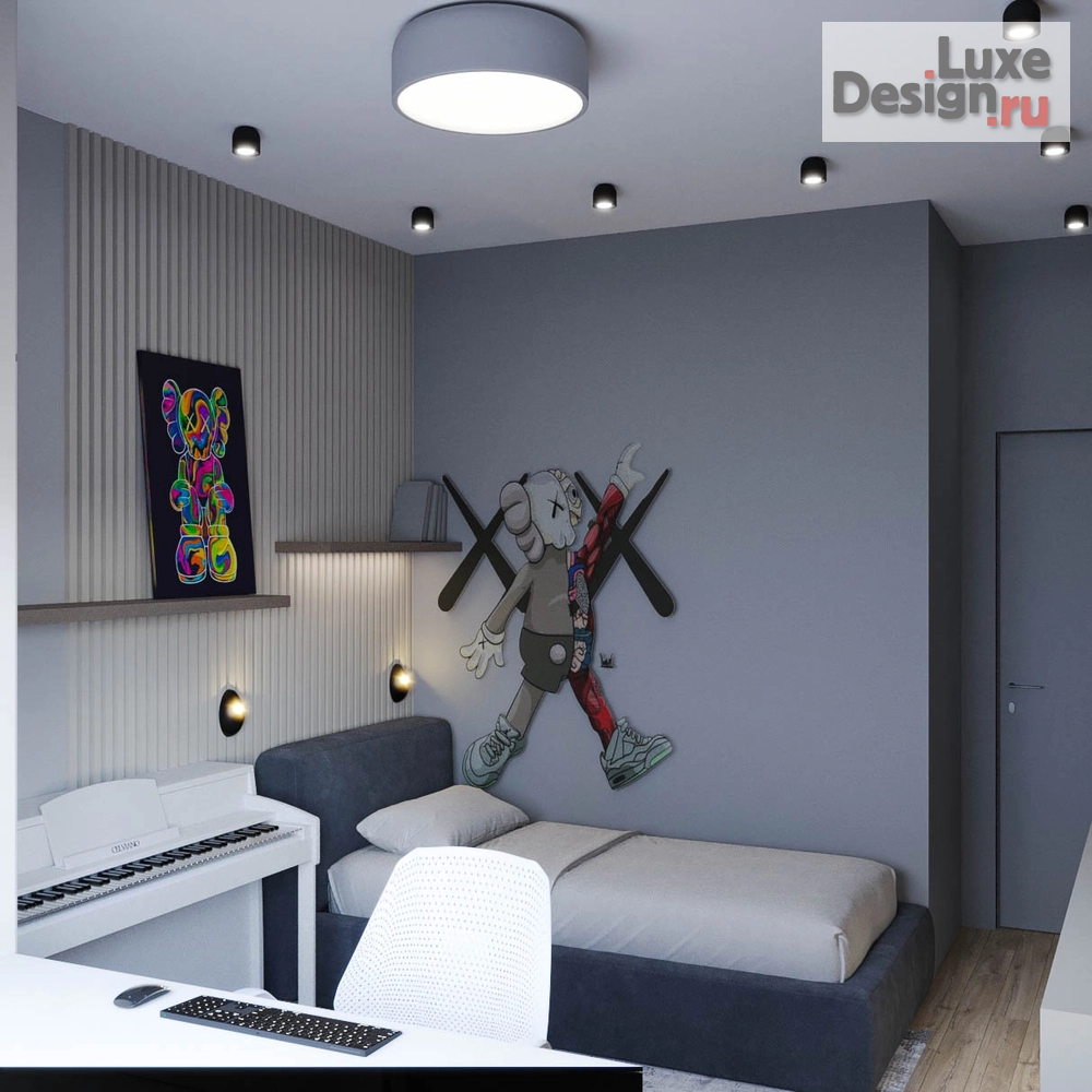 Дизайн интерьера двухкомнатной квартиры "Квартира в темных тонах" (фото 10)