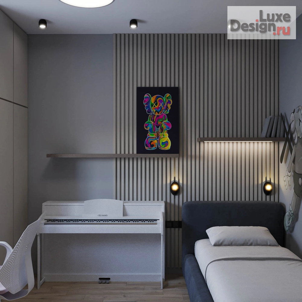 Дизайн интерьера двухкомнатной квартиры "Квартира в темных тонах" (фото 13)