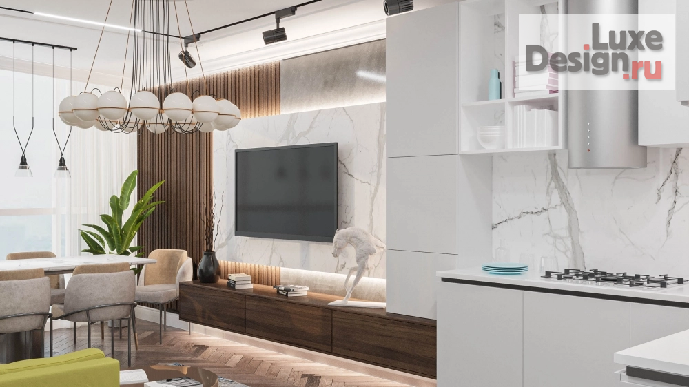 Дизайн интерьера трехкомнатной квартиры "Дизайн-проект квартиры в ЖК "Алые паруса"" (фото 7)