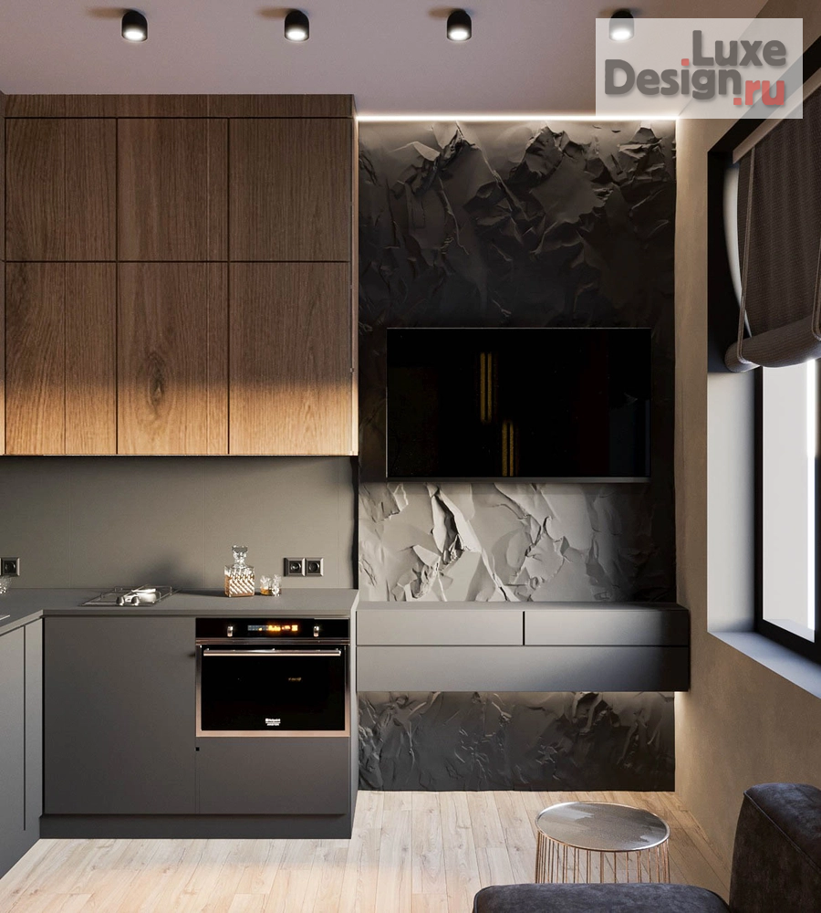 Дизайн интерьера двухкомнатной квартиры "Квартира в темных тонах" (фото 22)