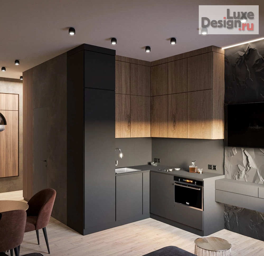 Дизайн интерьера двухкомнатной квартиры "Квартира в темных тонах" (фото 24)