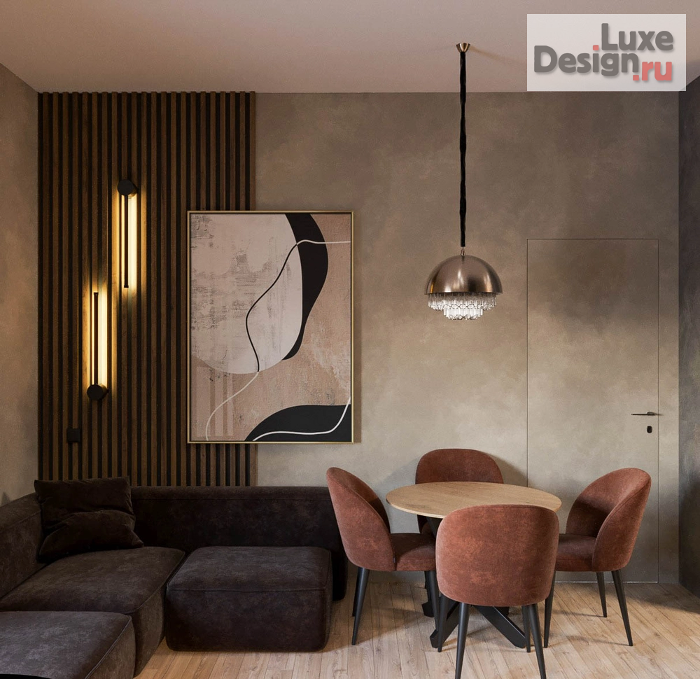 Дизайн интерьера двухкомнатной квартиры "Квартира в темных тонах" (фото 26)