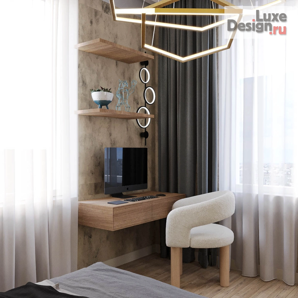 Дизайн интерьера двухкомнатной квартиры "Квартира в темных тонах" (фото 3)