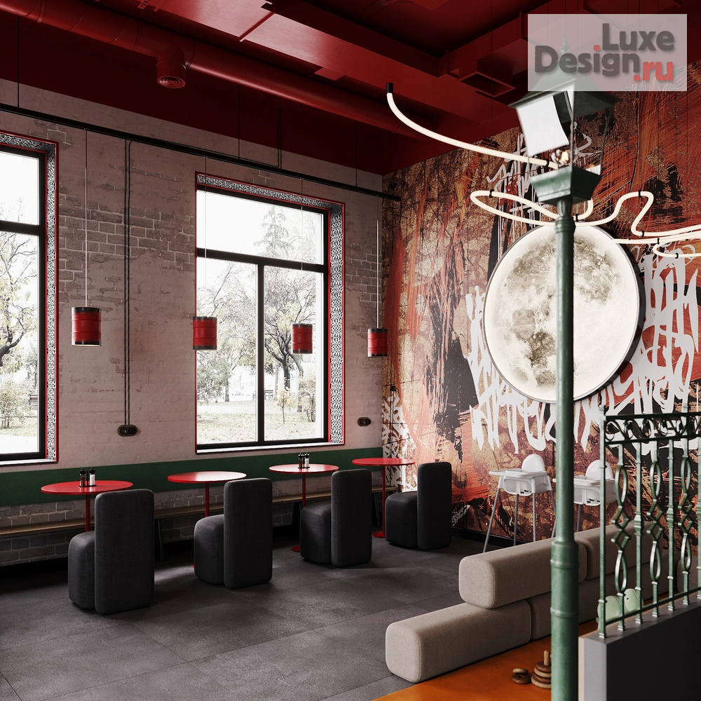 Дизайн интерьера ресторана "Дизайн сетевого кафе с восточным ассортиментом блюд" (фото 7)