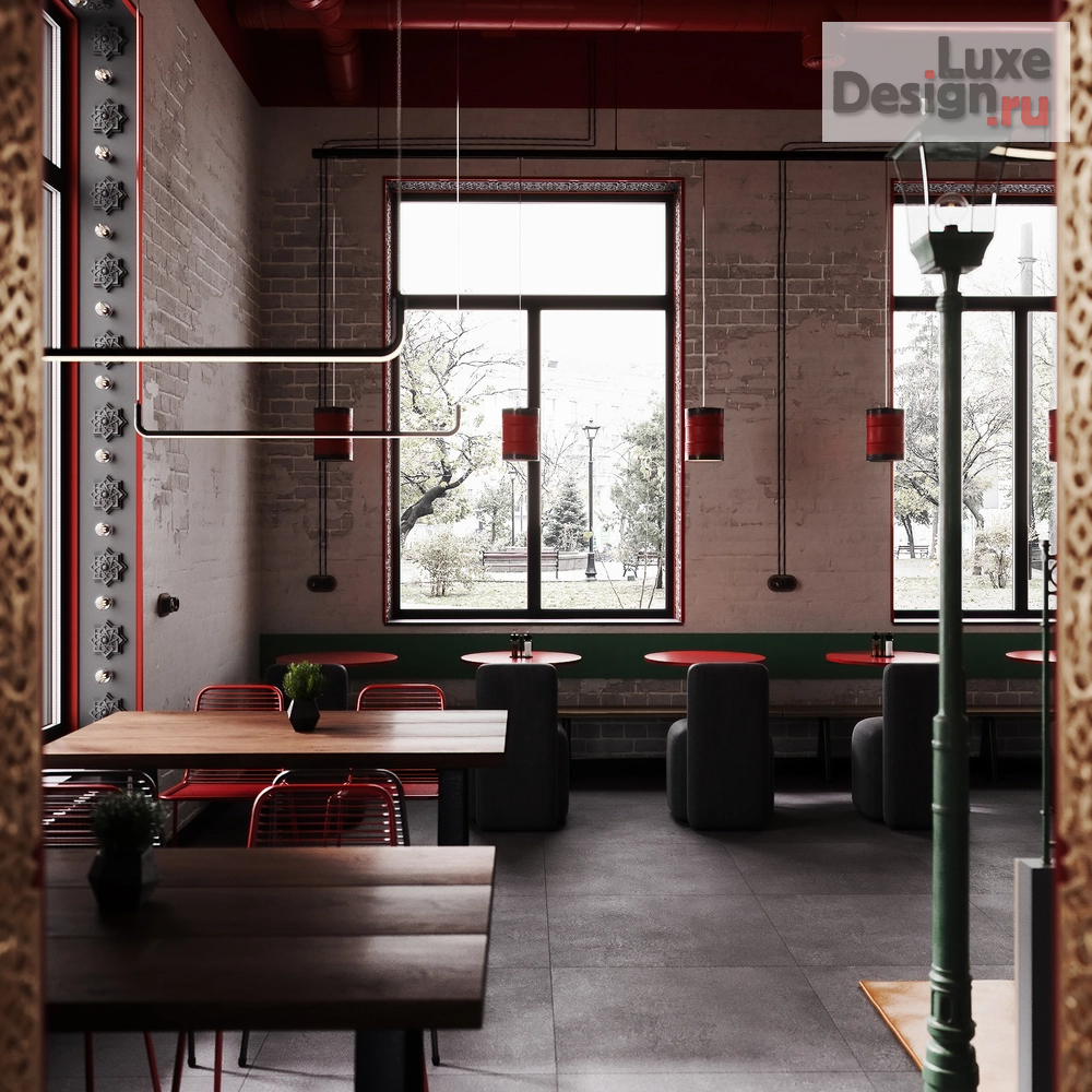 Дизайн интерьера ресторана "Дизайн сетевого кафе с восточным ассортиментом блюд" (фото 4)
