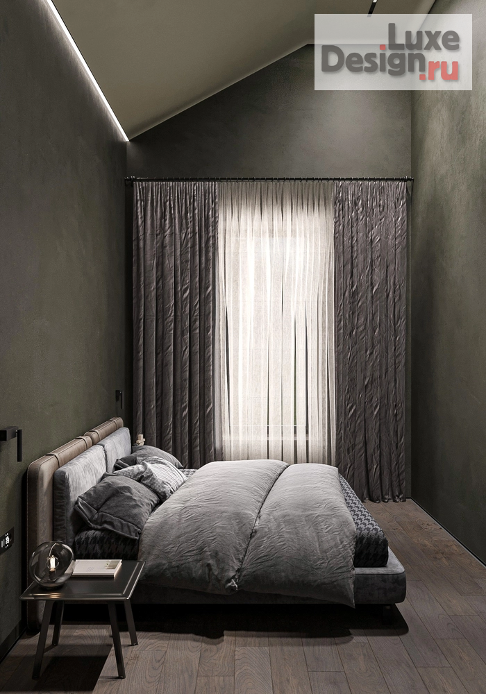 Дизайн интерьера спальни "Брутальность с характером" (фото 3)