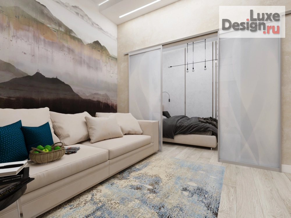 Дизайн интерьера однокомнатной квартиры " Дизайн-проект квартиры ЖК Тушино" (фото 5)