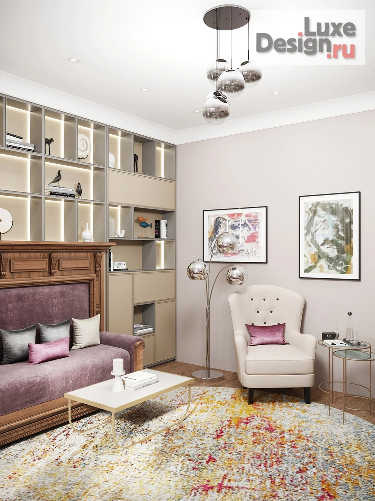 Дизайн интерьера трехкомнатной квартиры "Квартира на Новинском бульваре" (фото 9)