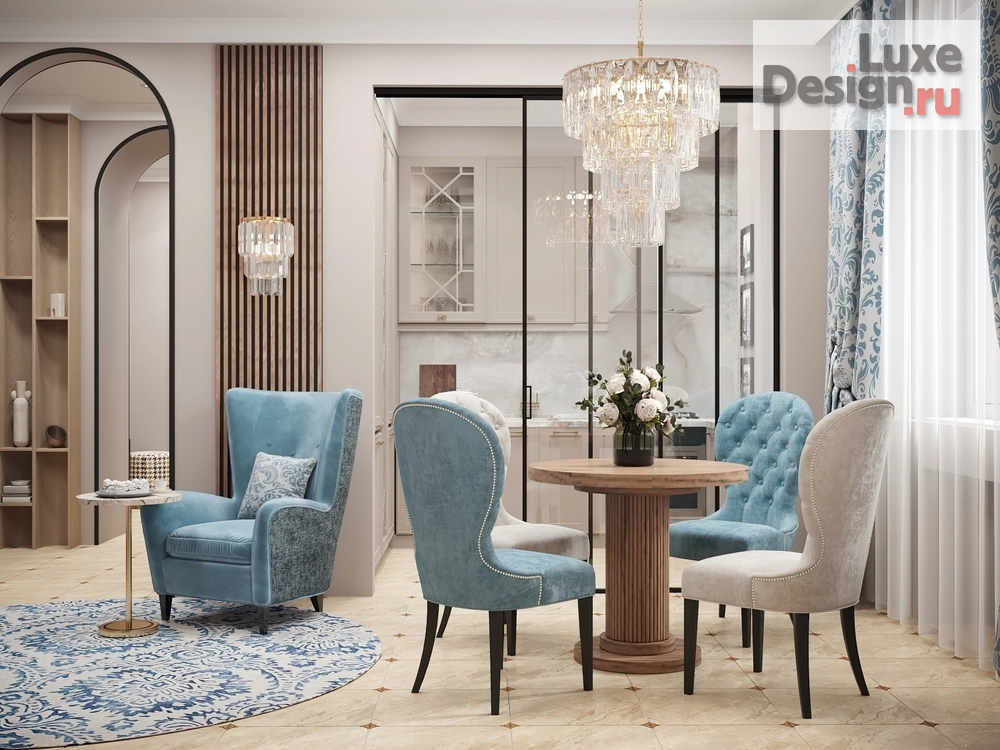 Дизайн интерьера трехкомнатной квартиры "Квартира на Новинском бульваре" (фото 12)